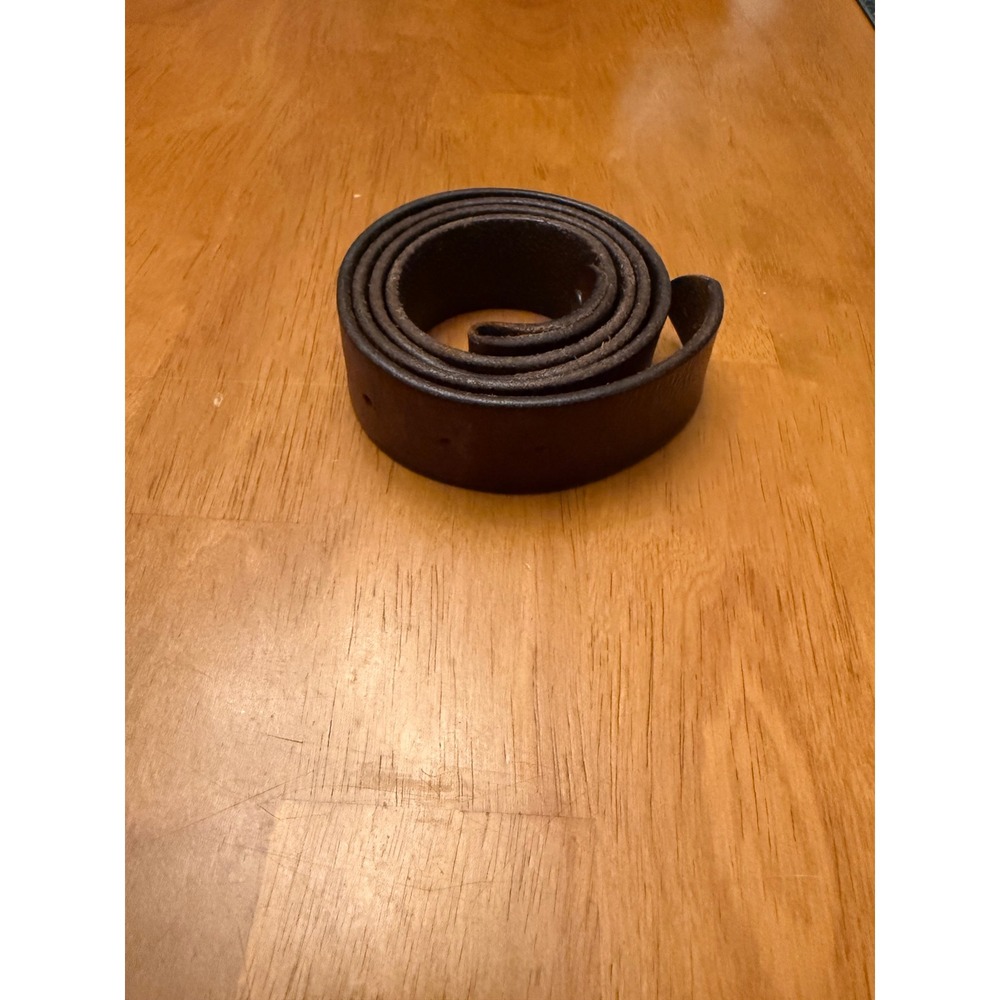Justin Mens Brown Top Grain Leather Belt Strap Snap On No Buckle 36 232BR USA